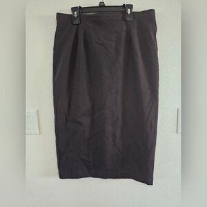 Eileen Fisher Black Pencil Skirt Size Med Viscose/Nylon